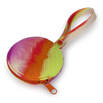 Silicone Baby Pacifier Holder Case | Dishwasher Safe with Durable Button Closure Diaper Bag Strap | Soft Pocket Cover for Pacifiers & Binky | Keep Pacifiers Clean and Always in Reach Rainbow