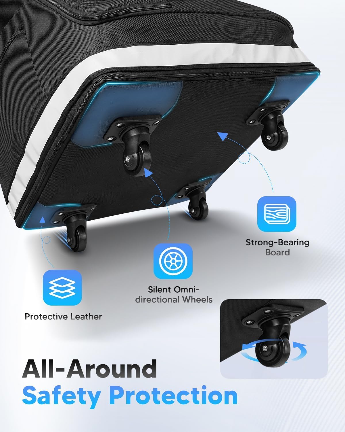 Car Seat Travel Bag for Airplane with Swivel Wheel Extendable Height Padded Carseat Travel Backpack Large Storage Bag, Baby Infant Booster Seat Bags for Air Travel