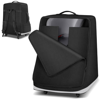 Car Seat Travel Bag for Airplane with Swivel Wheel Extendable Height Padded Carseat Travel Backpack Large Storage Bag, Baby Infant Booster Seat Bags for Air Travel