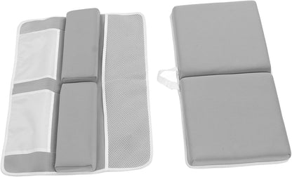 Baby Bath Kneeler and Elbow Rest Pad Set, Neoprene Sponge Filling Bath Kneeler Elbow Rest Pad, Non Slip Suction, Large Pocket, Easy Clean for