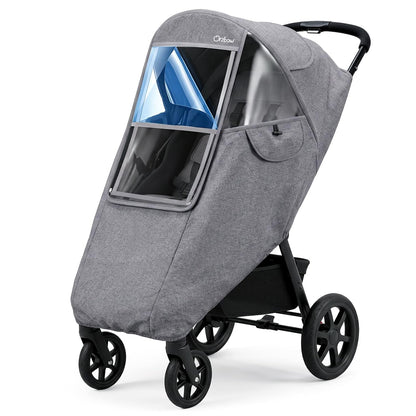 Clear Stroller Rain Cover, Universal Fit, Side Ventilation, Durable Clear