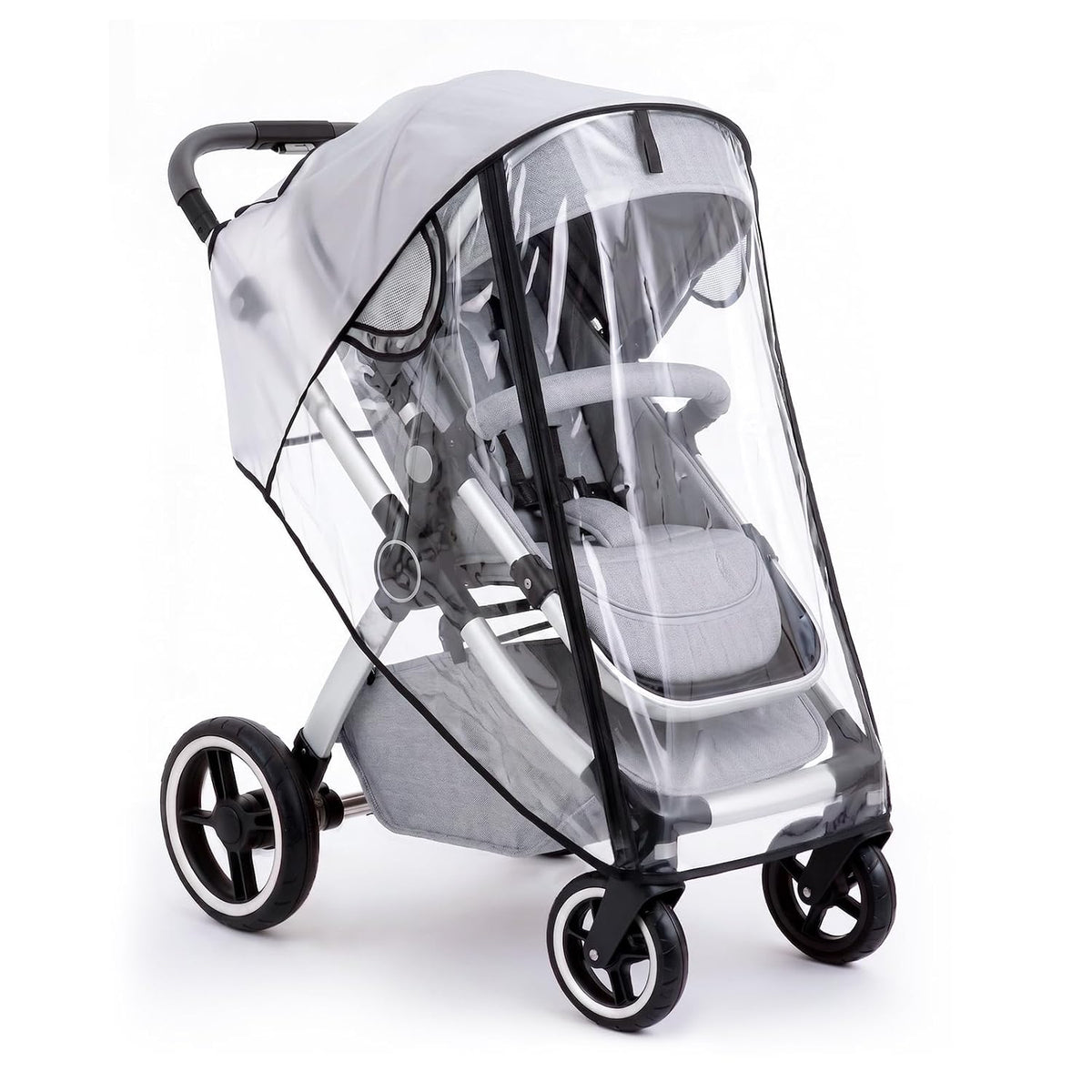 Clear Stroller Rain Cover, Universal Fit, Side Ventilation, Durable Clear
