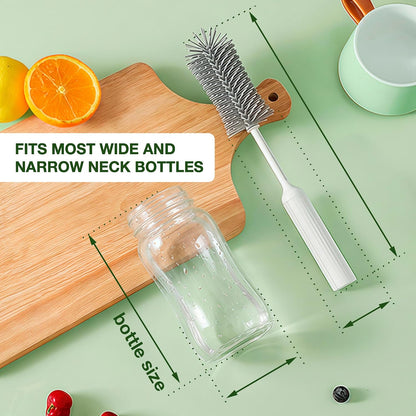 6-in-1 Bottle Brush Set with Holder – Multipurpose Cleaning Kit for Baby Bottles, Reusable Water Bottles, Straws, and Lids – BPA-Free, Compact Storage