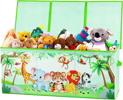 Large Toy Box Collapsible Chest Organizer with Flip Lid for Kids