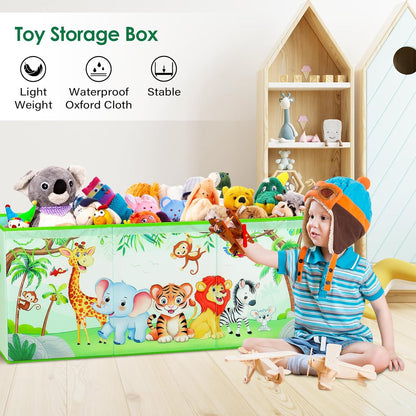Large Toy Box Collapsible Chest Organizer with Flip Lid for Kids