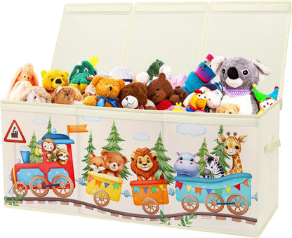 Large Toy Box Collapsible Chest Organizer with Flip Lid for Kids