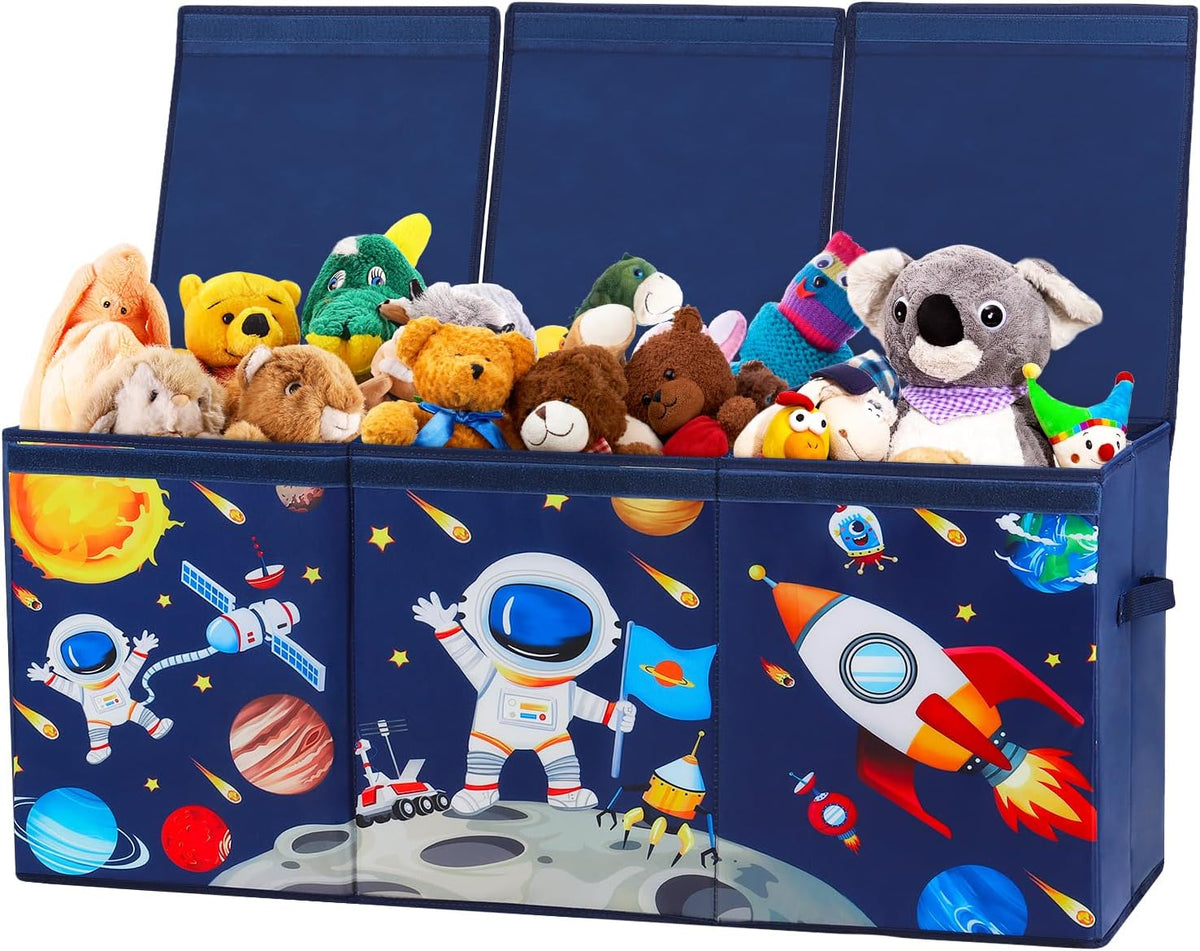 Large Toy Box Collapsible Chest Organizer with Flip Lid for Kids