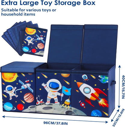 Large Toy Box Collapsible Chest Organizer with Flip Lid for Kids