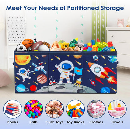 Large Toy Box Collapsible Chest Organizer with Flip Lid for Kids