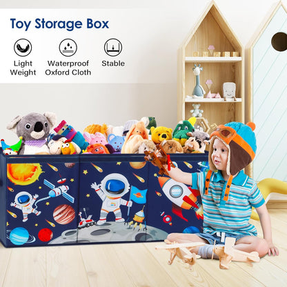 Large Toy Box Collapsible Chest Organizer with Flip Lid for Kids