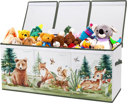 Large Toy Box Collapsible Chest Organizer with Flip Lid for Kids