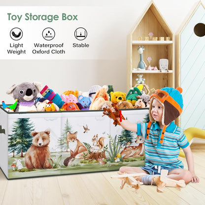 Large Toy Box Collapsible Chest Organizer with Flip Lid for Kids