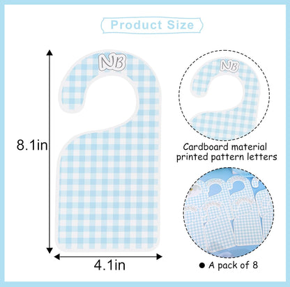 Blue Gingham Baby Closet Dividers,Blue Gingham Baby Shower