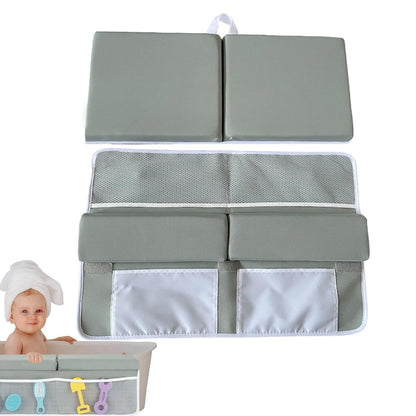 Bath Kneeler Elbow Knee Saver Washable 4 Organizer Pockets