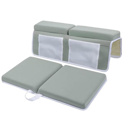 Bath Kneeler Elbow Knee Saver Washable 4 Organizer Pockets