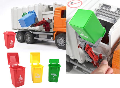 Trash Can Toy Kids Toy Push Vehicles Garbage Truck's ABS Trash Cans Mini Curbside Vehicle Garbage Bin