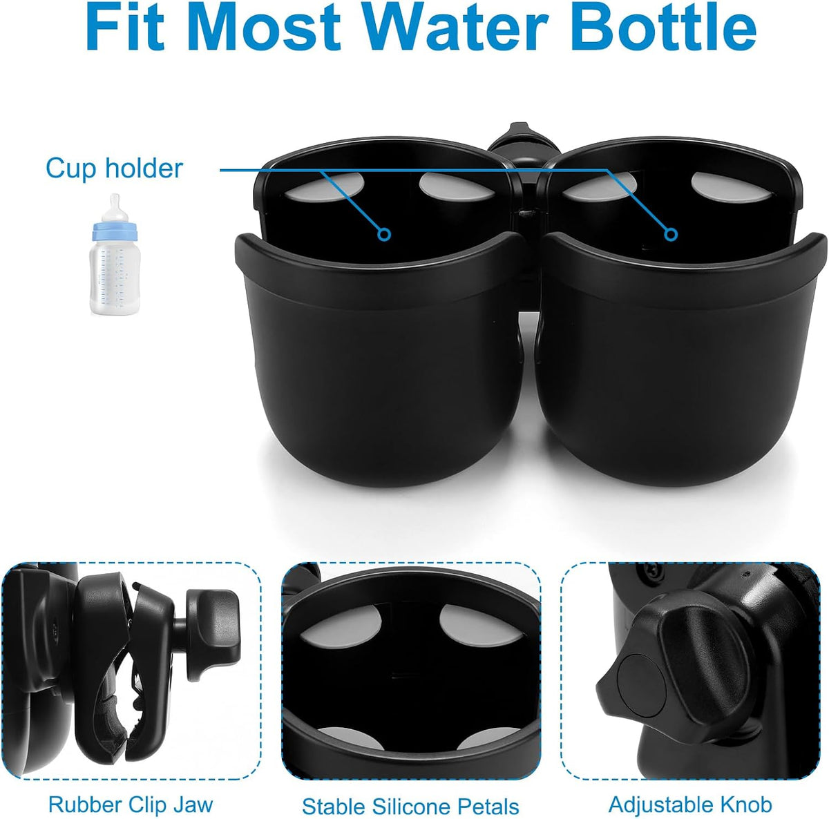 Stroller Cup Holder, Drinks Holder Bike Walker Wheelchair