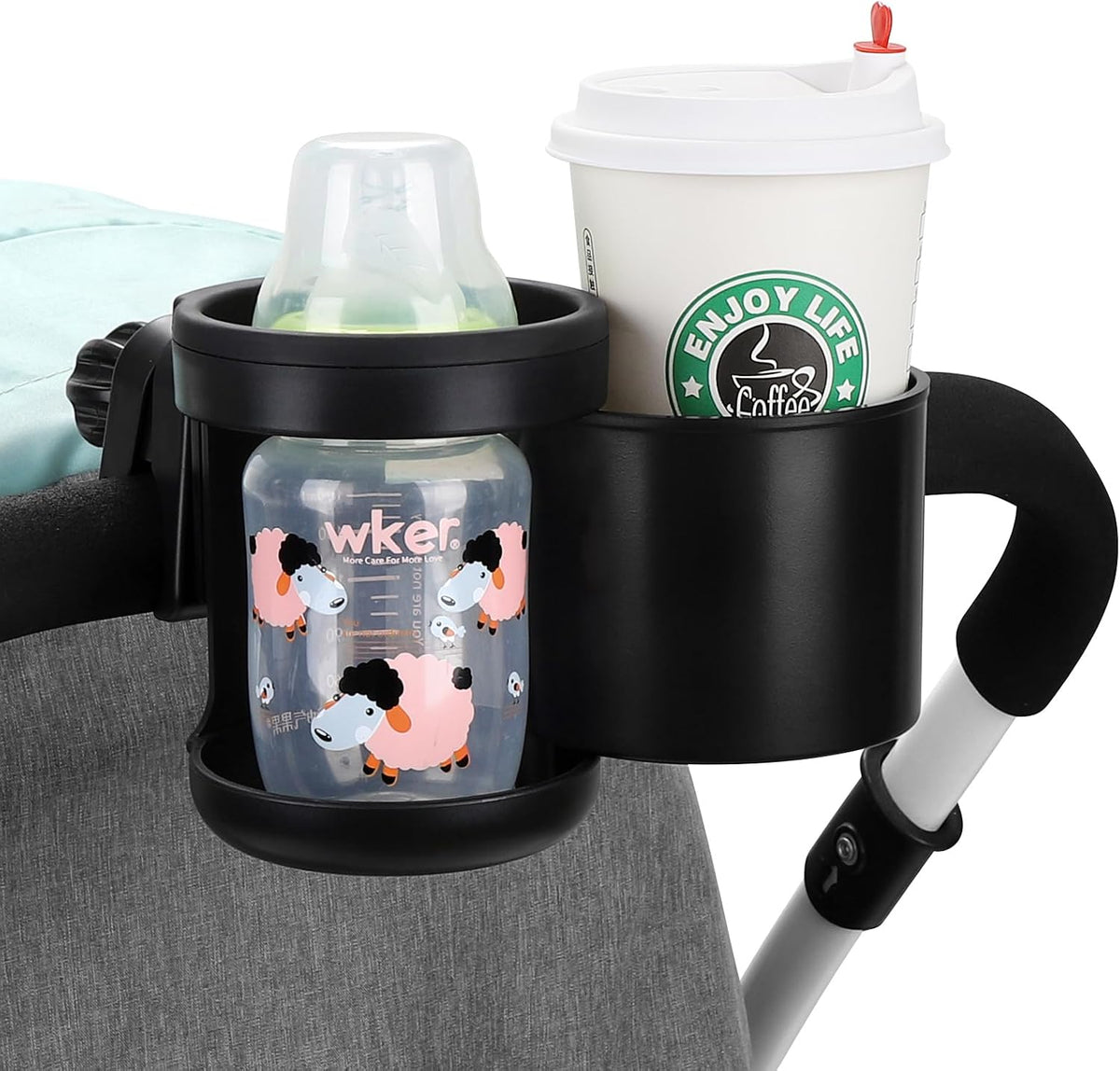 Stroller Cup Holder, Drinks Holder Bike Walker Wheelchair
