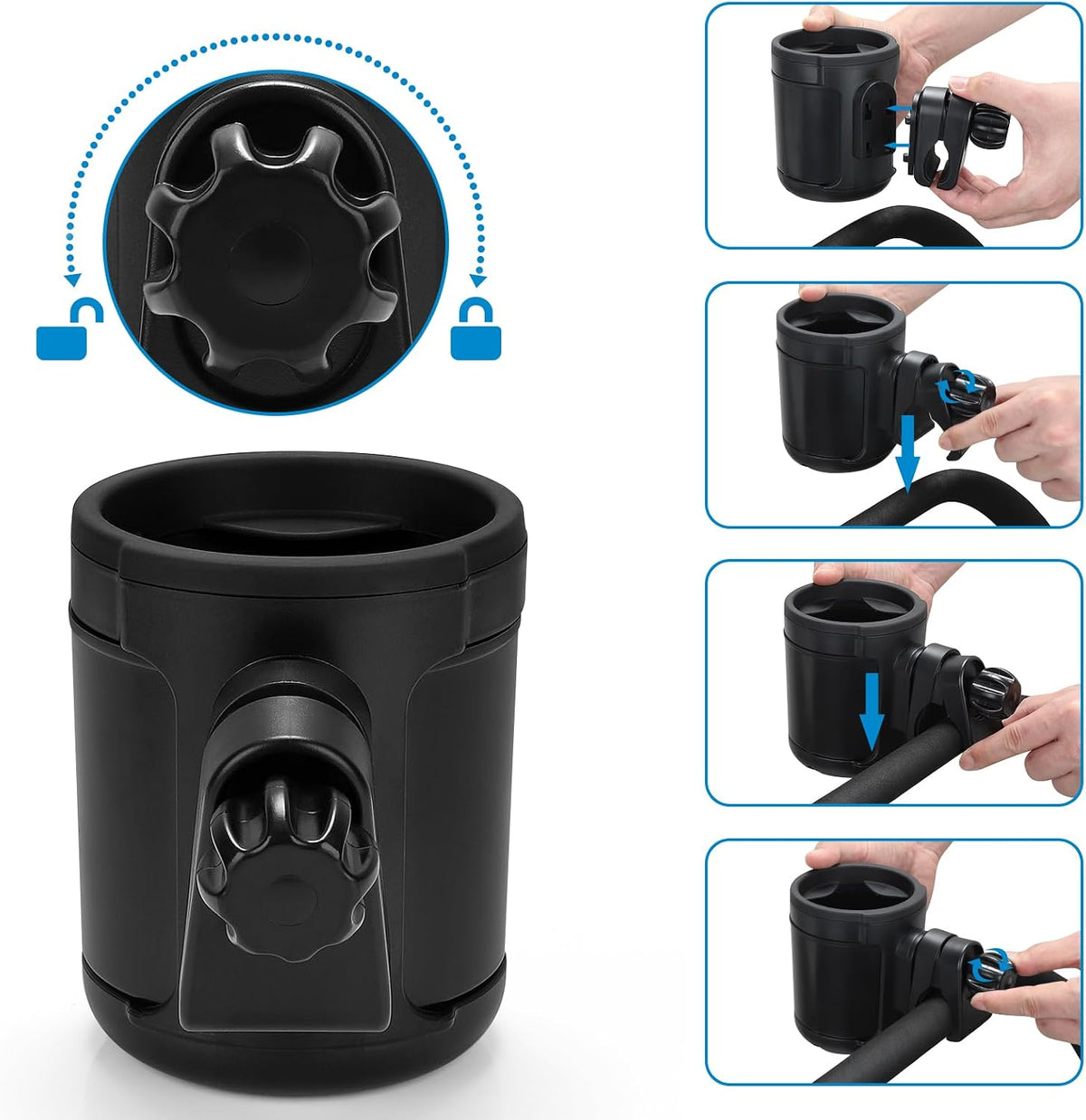 Stroller Cup Holder, Drinks Holder Bike Walker Wheelchair