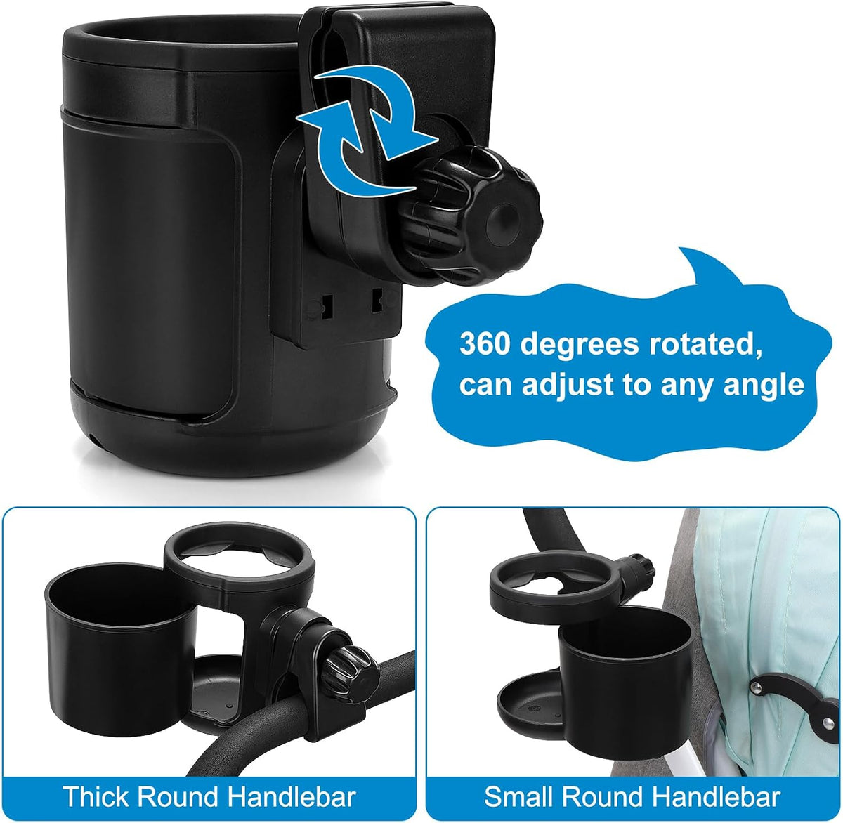 Stroller Cup Holder, Drinks Holder Bike Walker Wheelchair