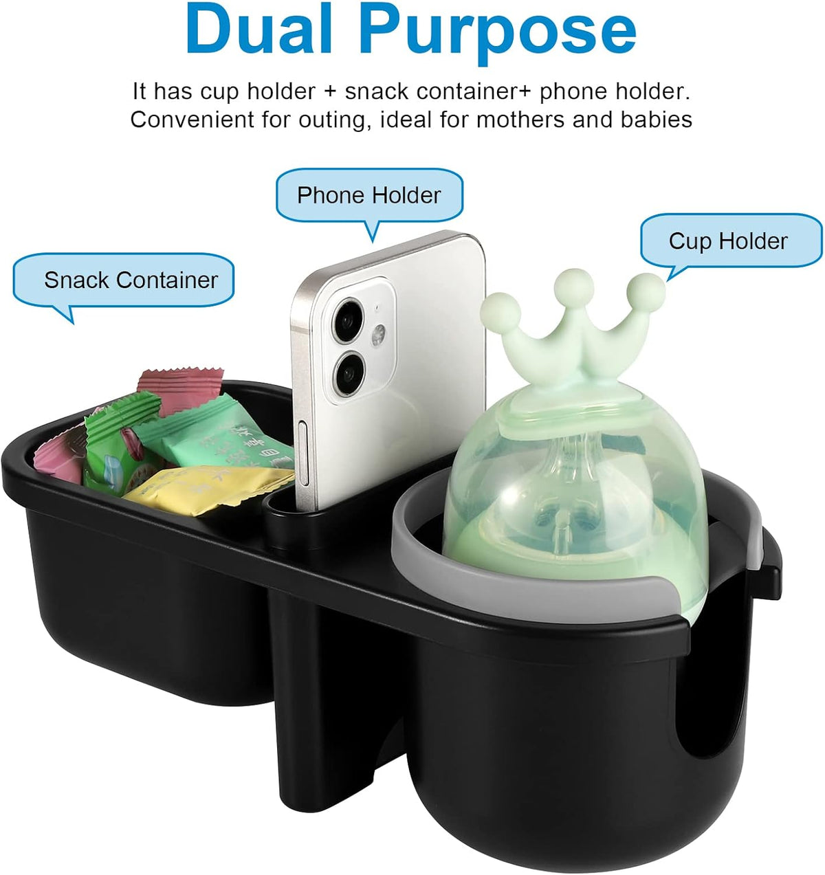 Stroller Cup Holder, Drinks Holder Bike Walker Wheelchair