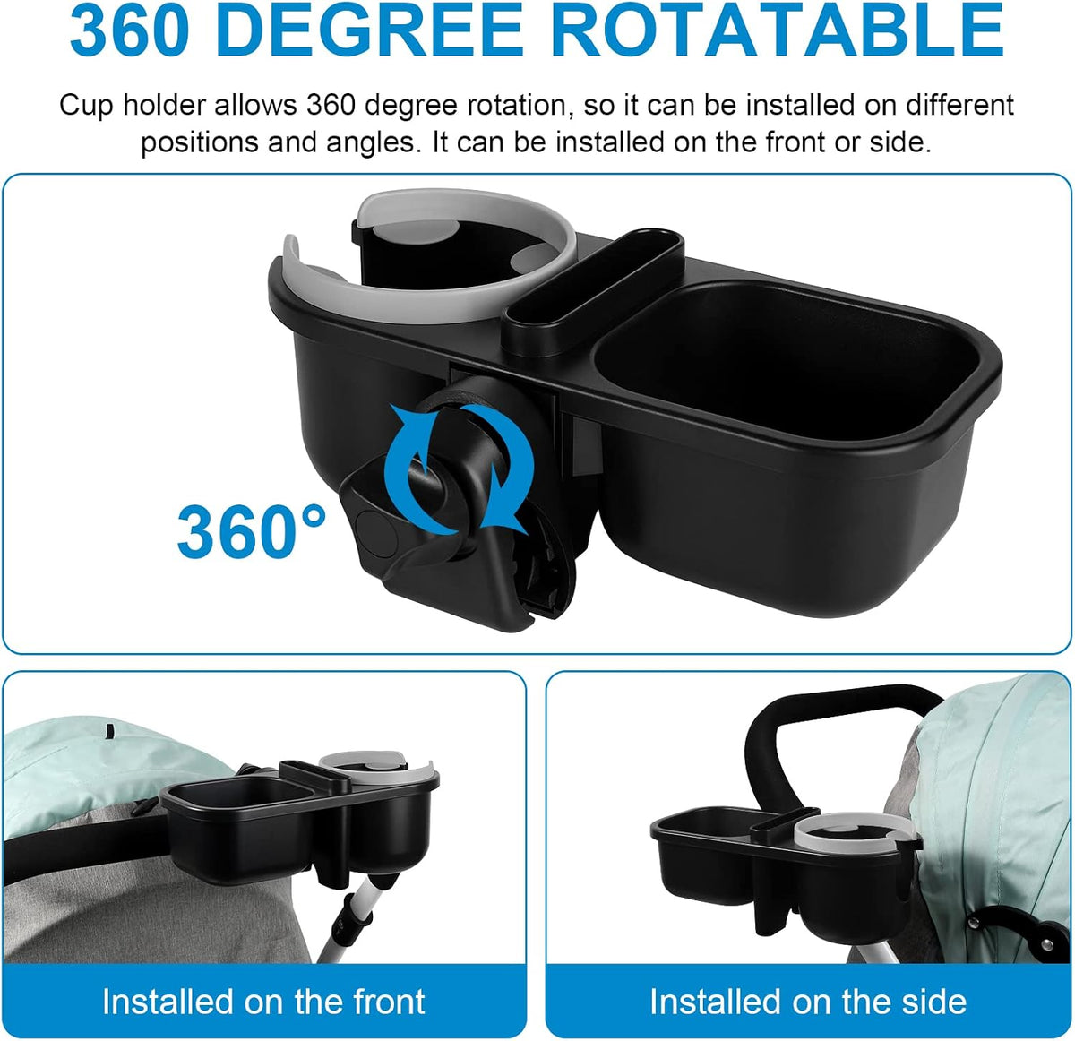 Stroller Cup Holder, Drinks Holder Bike Walker Wheelchair