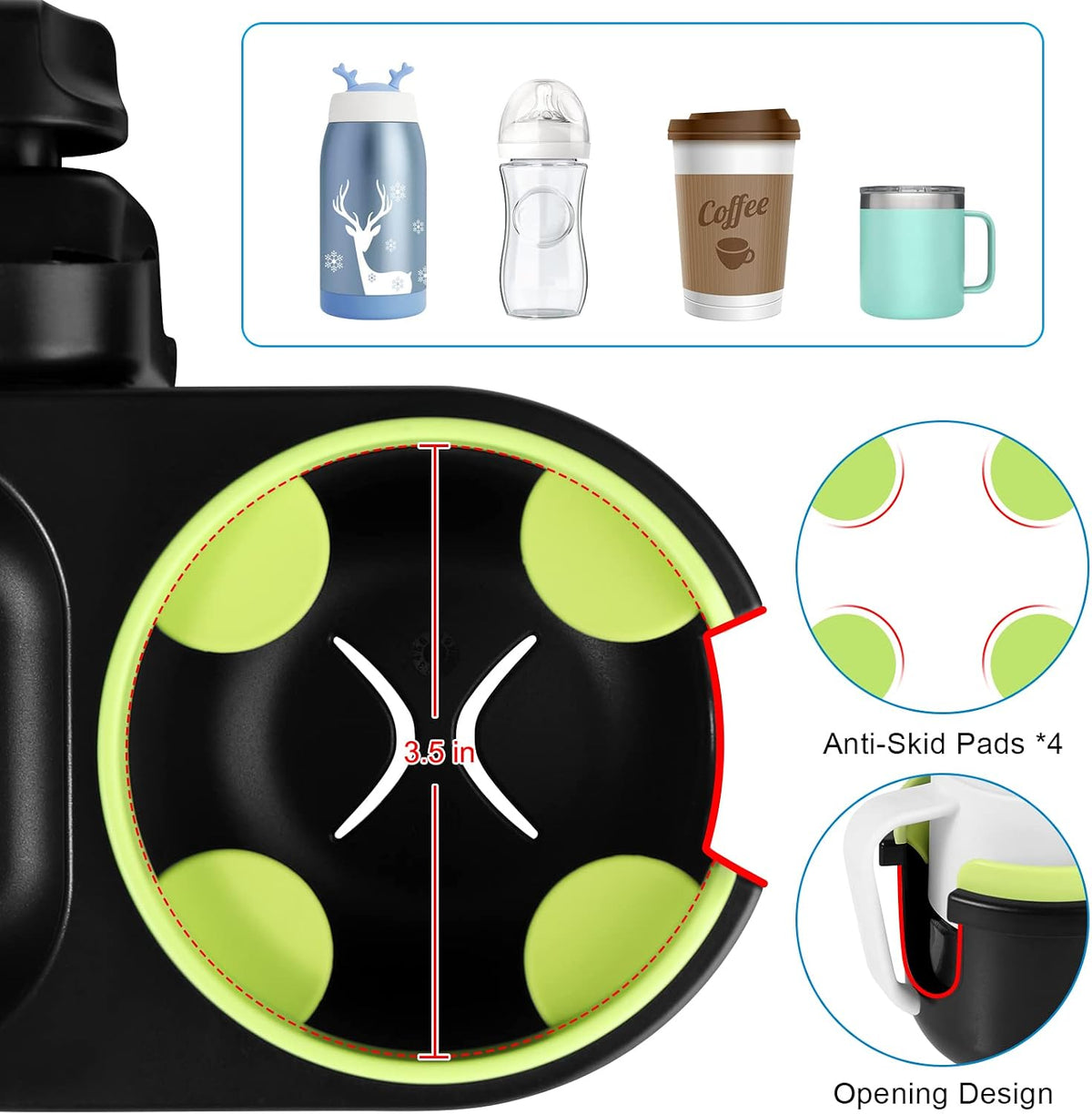 Stroller Cup Holder, Drinks Holder Bike Walker Wheelchair