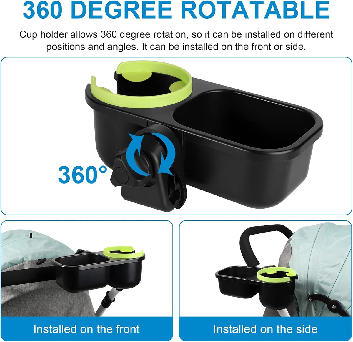 Stroller Cup Holder, Drinks Holder Bike Walker Wheelchair
