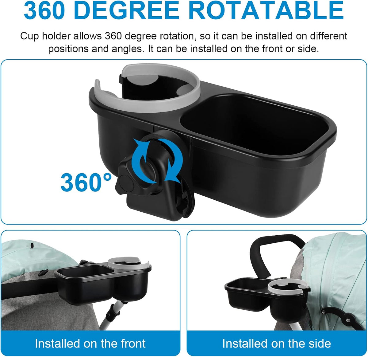 Stroller Cup Holder, Drinks Holder Bike Walker Wheelchair