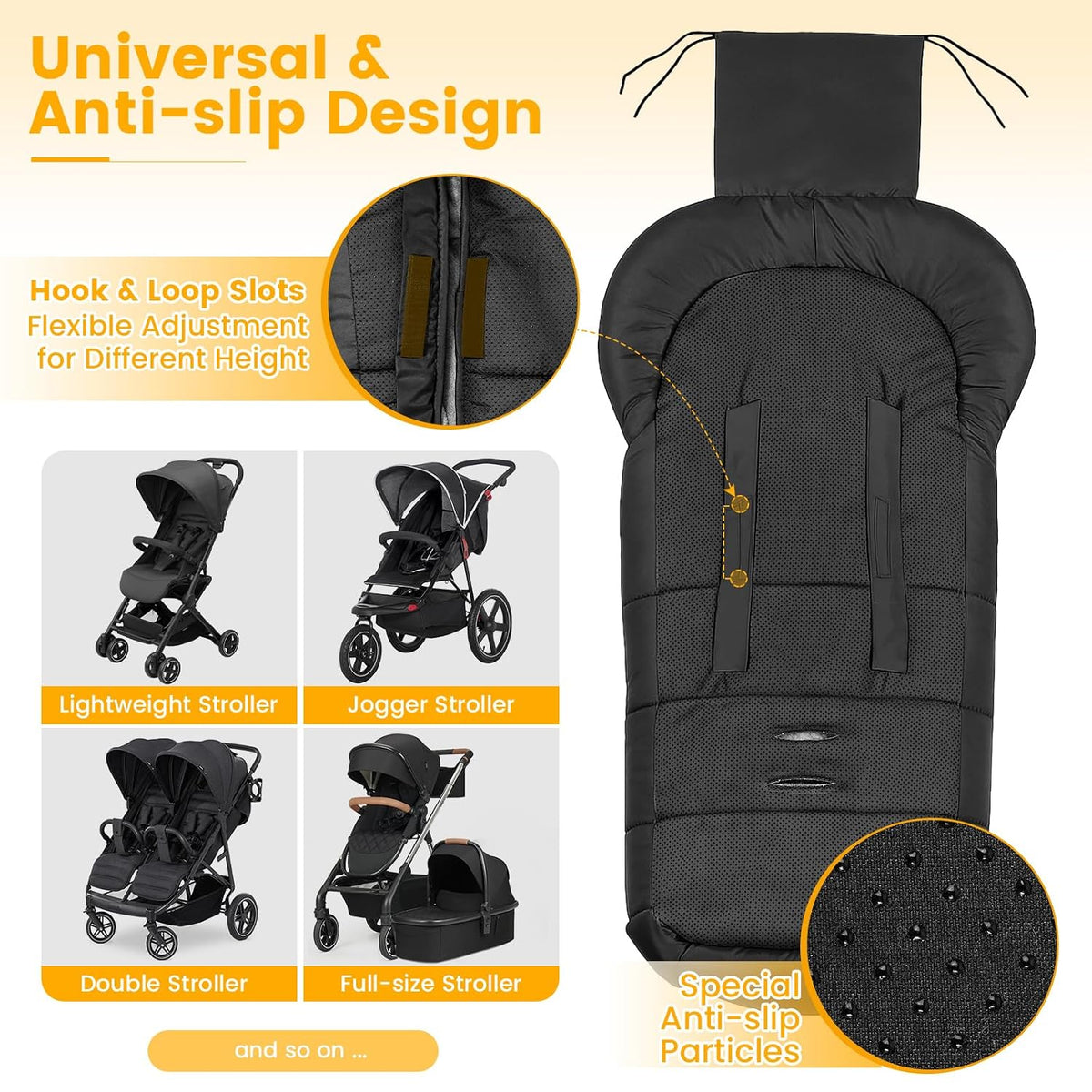 Orzbow Stroller Footmuff Universal, Weather-Proof Baby Bunting Bag, Warm