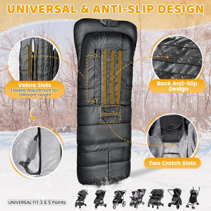 Orzbow Stroller Footmuff Universal, Weather-Proof Baby Bunting Bag, Warm