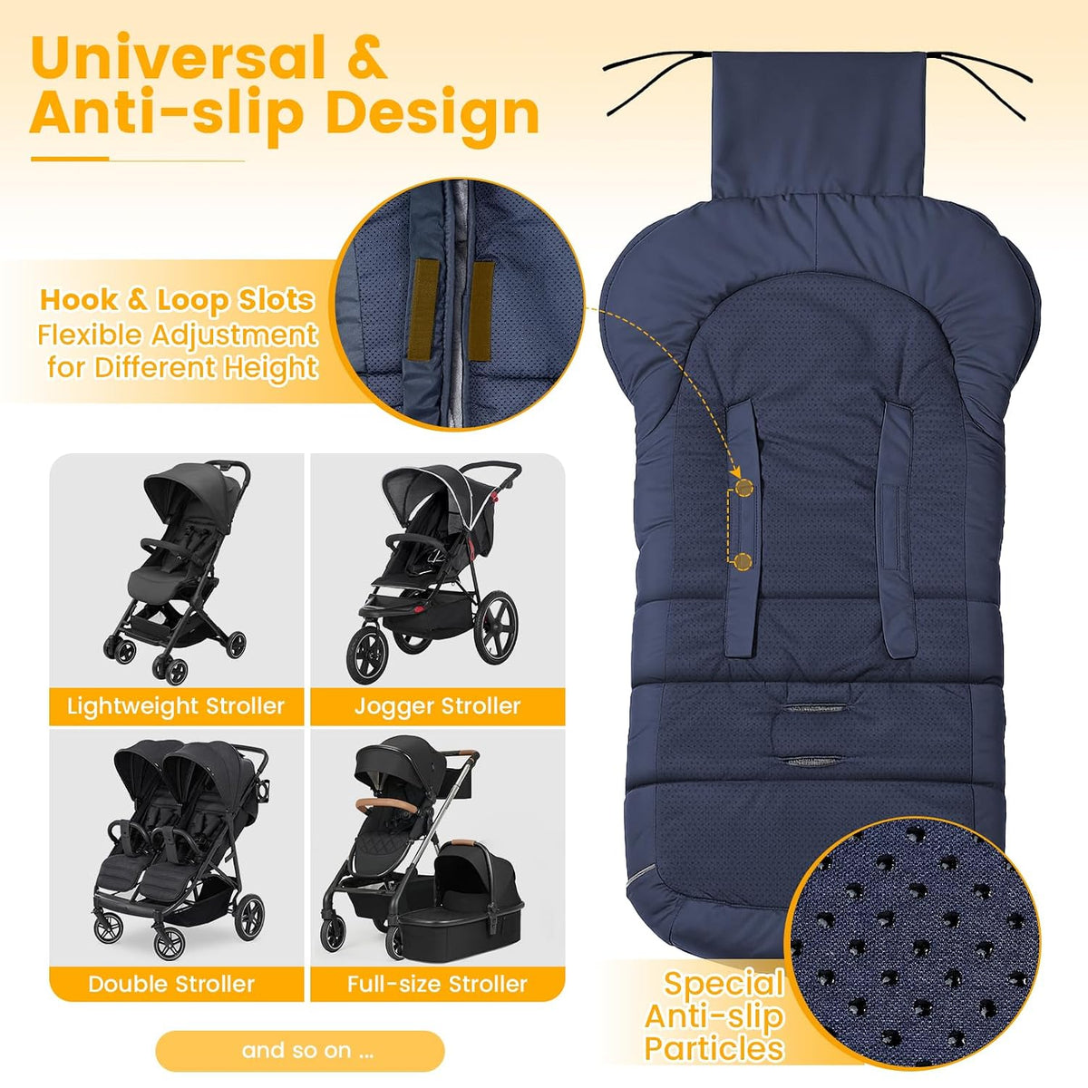 Orzbow Stroller Footmuff Universal, Weather-Proof Baby Bunting Bag, Warm
