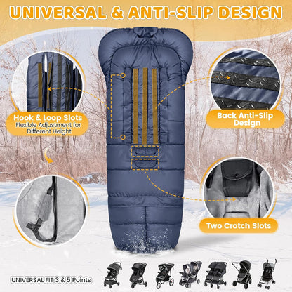 Orzbow Stroller Footmuff Universal, Weather-Proof Baby Bunting Bag, Warm