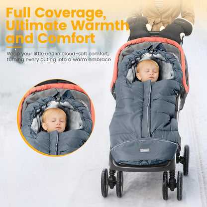 Orzbow Stroller Footmuff Universal, Weather-Proof Baby Bunting Bag, Warm
