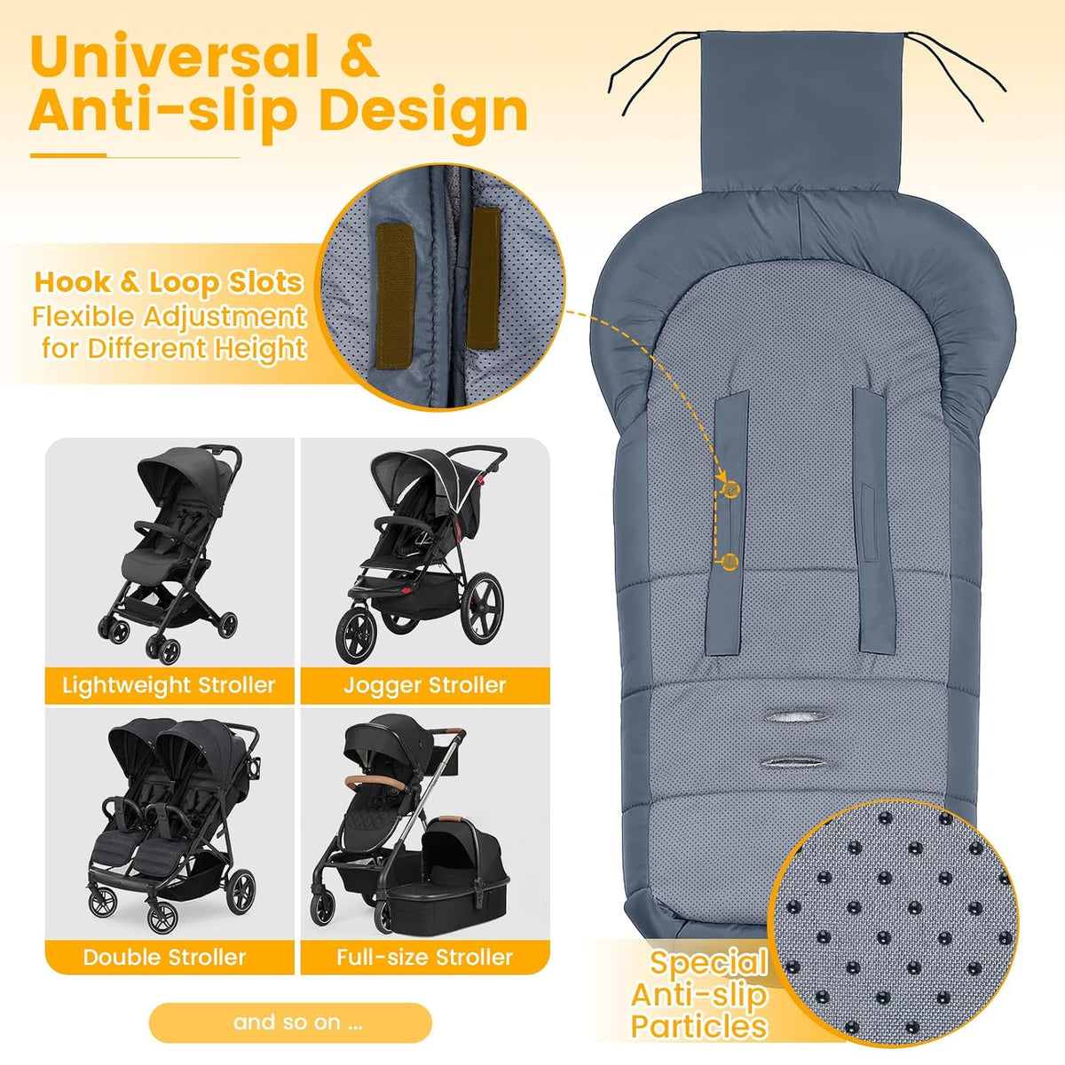 Orzbow Stroller Footmuff Universal, Weather-Proof Baby Bunting Bag, Warm
