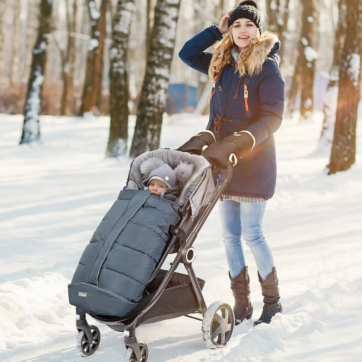 Orzbow Stroller Footmuff Universal, Weather-Proof Baby Bunting Bag, Warm