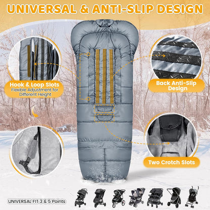 Orzbow Stroller Footmuff Universal, Weather-Proof Baby Bunting Bag, Warm