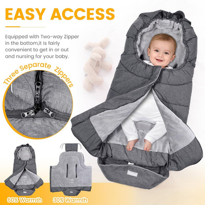 Orzbow Stroller Footmuff Universal, Weather-Proof Baby Bunting Bag, Warm