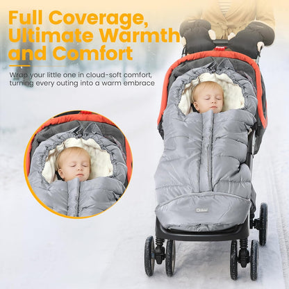 Orzbow Stroller Footmuff Universal, Weather-Proof Baby Bunting Bag, Warm