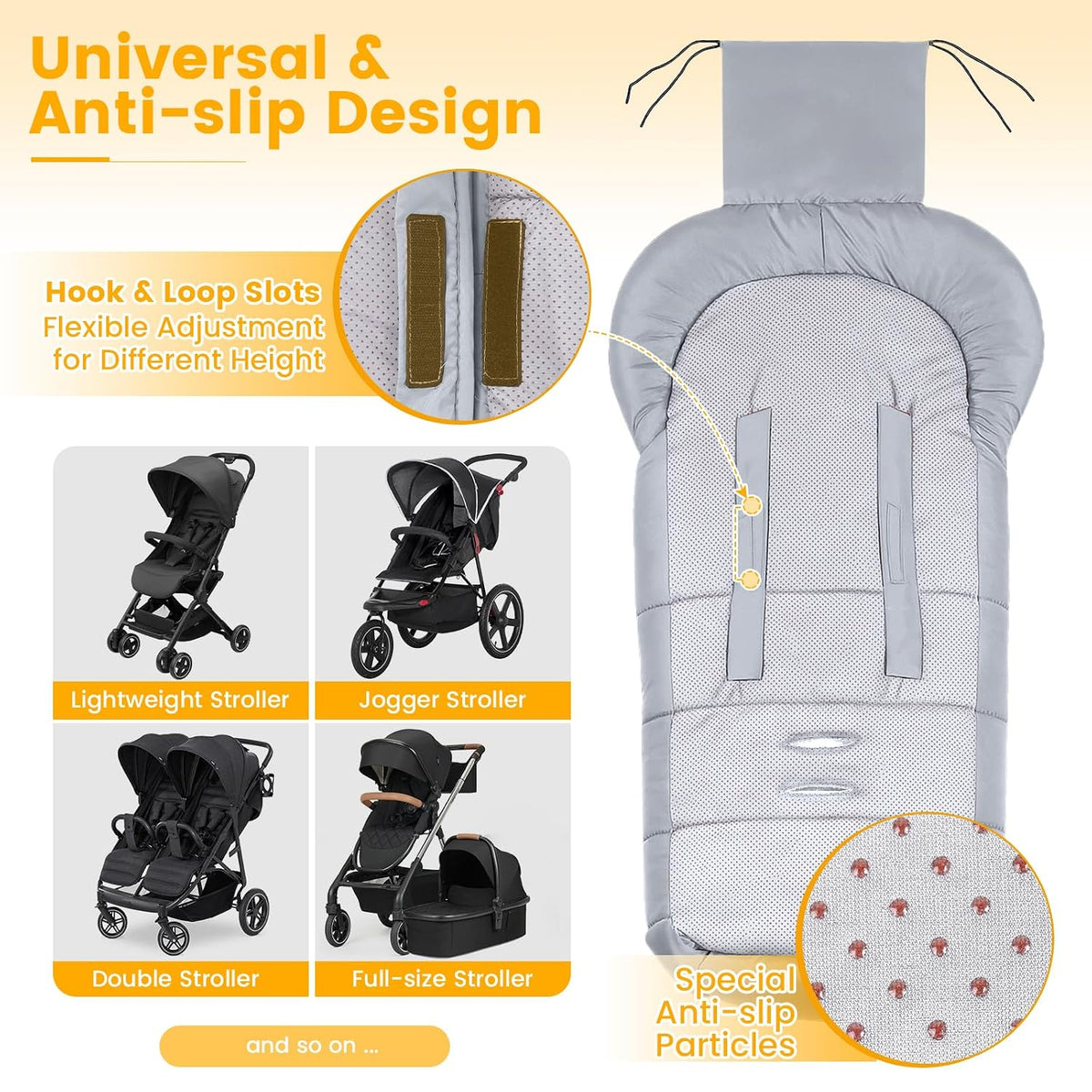 Orzbow Stroller Footmuff Universal, Weather-Proof Baby Bunting Bag, Warm