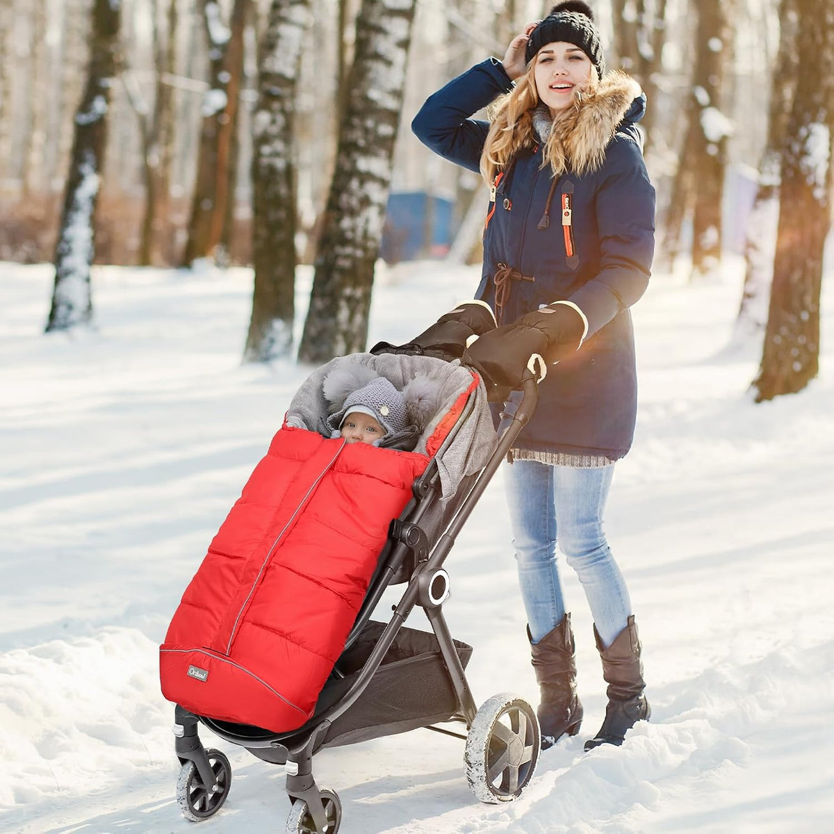 Orzbow Stroller Footmuff Universal, Weather-Proof Baby Bunting Bag, Warm