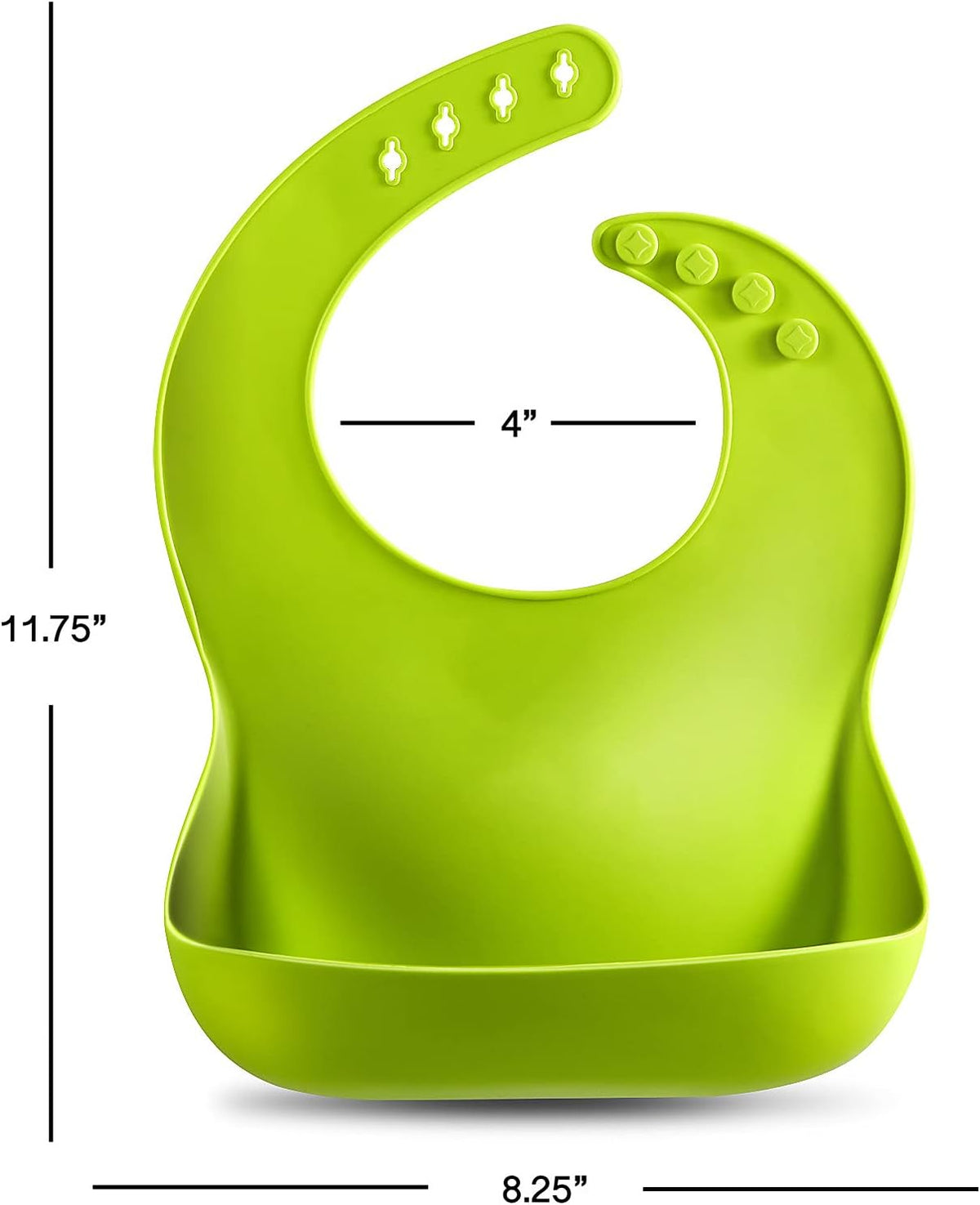 5 Pack Waterproof Silicone Baby Bibs| Super Thin Light Weight Feeding Bib with Food Catcher Pocket for Toddler