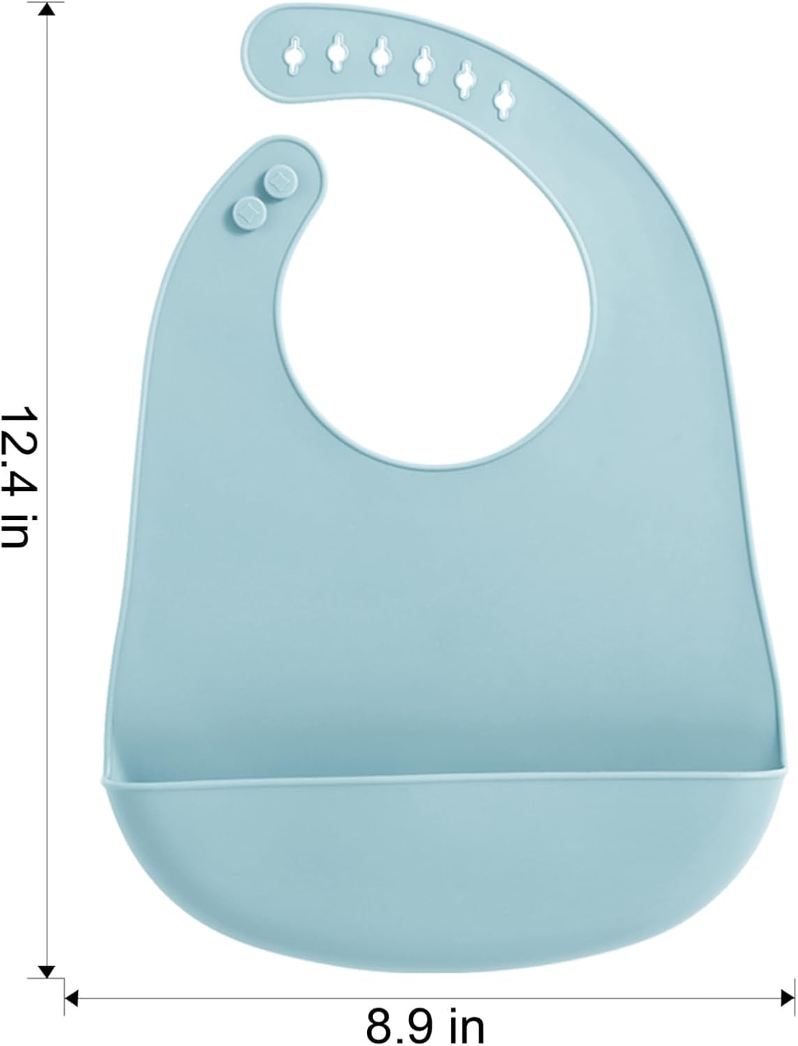 5 Pack Waterproof Silicone Baby Bibs| Super Thin Light Weight Feeding Bib with Food Catcher Pocket for Toddler
