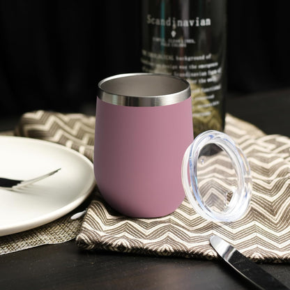 DOMICARE Stainless Steel Wine Tumbler Bulk with Lid, Personalized Insulated Tumblers Set, 12oz Travel Coffee Cups Pack of 1, Stainless steel