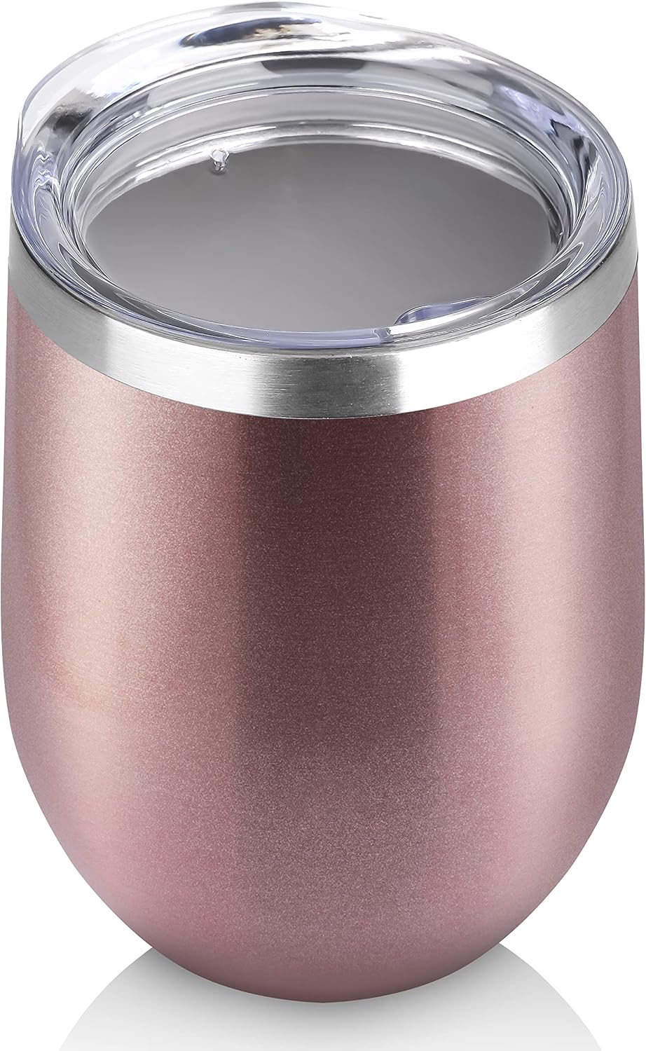 DOMICARE Stainless Steel Wine Tumbler Bulk with Lid, Personalized Insulated Tumblers Set, 12oz Travel Coffee Cups Pack of 1, Stainless steel