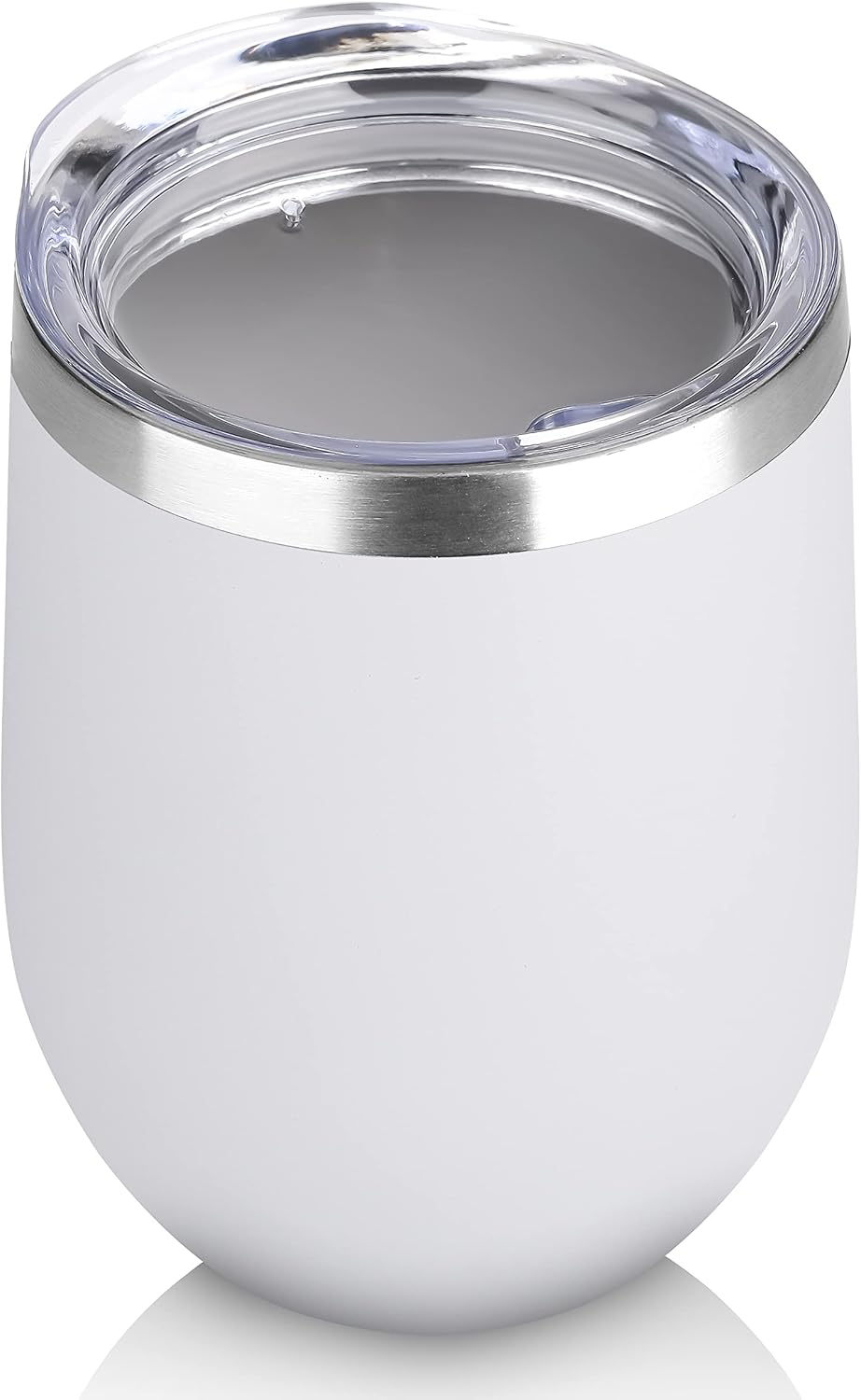 DOMICARE Stainless Steel Wine Tumbler Bulk with Lid, Personalized Insulated Tumblers Set, 12oz Travel Coffee Cups Pack of 1, Stainless steel