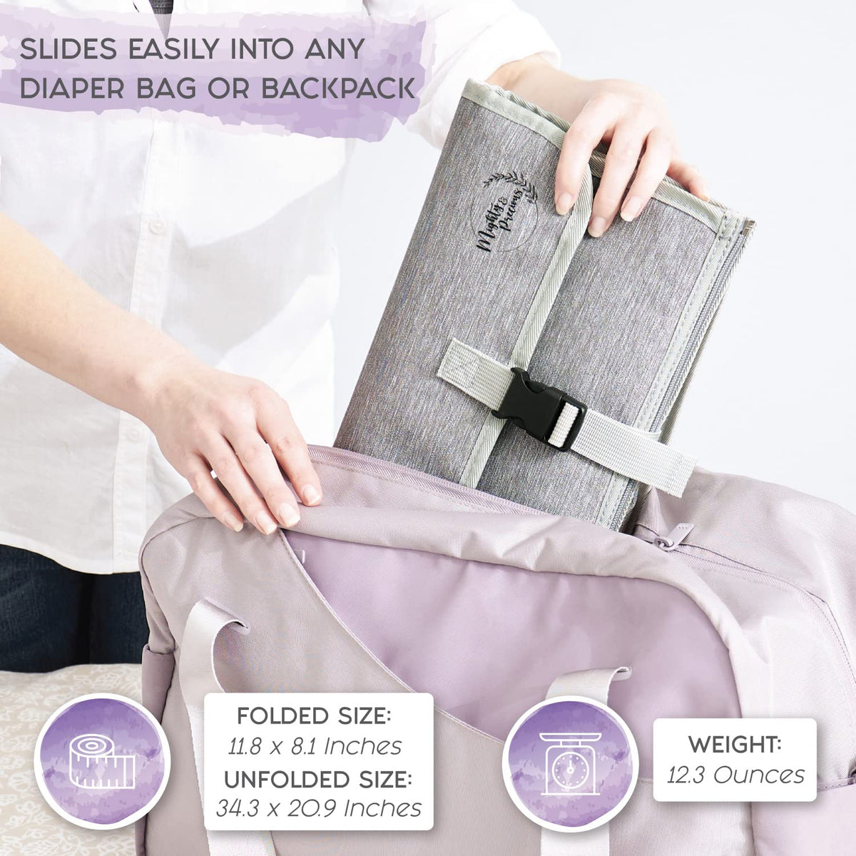 Baby Changing Pad Portable Waterproof Diaper Changing Pad Ideal for Travel