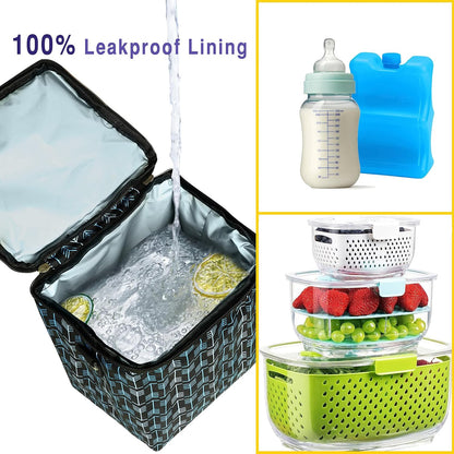 Breastmilk Cooler Bag with Ice Pack Fits 4 Baby Bottles Up To 9 Ounce Insulated Baby Bottle Bag Breast Milk Cooler on the Go with Strap Cooler Bag for Nursing Mom Daycare or Travel