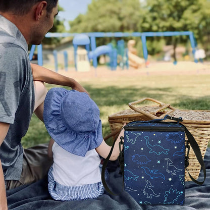 Breastmilk Cooler Bag with Ice Pack Fits 4 Baby Bottles Up To 9 Ounce Insulated Baby Bottle Bag Breast Milk Cooler on the Go with Strap Cooler Bag for Nursing Mom Daycare or Travel