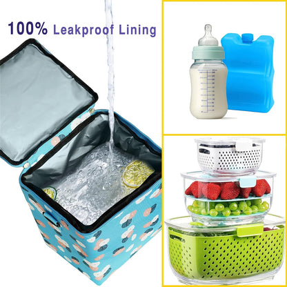 Breastmilk Cooler Bag with Ice Pack Fits 4 Baby Bottles Up To 9 Ounce Insulated Baby Bottle Bag Breast Milk Cooler on the Go with Strap Cooler Bag for Nursing Mom Daycare or Travel